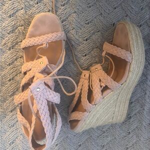 Charlotte Russe Pink Braided Wedges